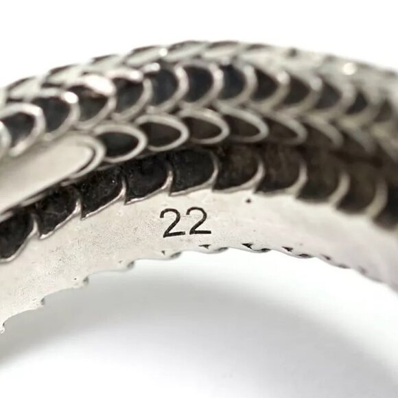 GUCCI Snake Band Ring size US8.5 EU22 Silver 925 Auth w/Bag s1143 - Picture 8 of 16